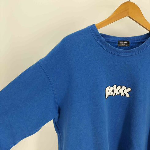 LEXXX BRAND フロント ロゴ プリント 裏起毛 スウェット トレーナー メンズ