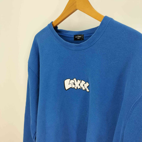 LEXXX BRAND フロント ロゴ プリント 裏起毛 スウェット トレーナー メンズ