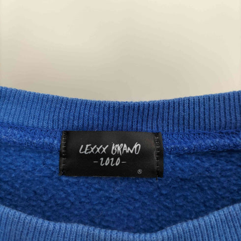 LEXXX BRAND フロント ロゴ プリント 裏起毛 スウェット トレーナー メンズ