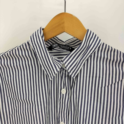 ザラ ZARA ストライプ L/S シャツ レディース import:M