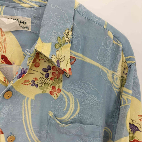 MAKANALEI 00S シルク 金魚 総柄 S/S アロハシャツ Y2K メンズ