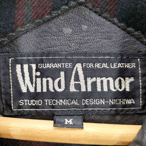 ウィンドアーマー Wind Armor 裏地チェック ラムレザージャケット メンズ JPN:M