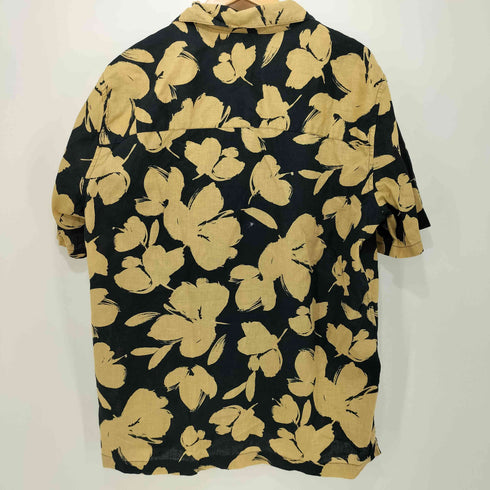 ギャップ Gap 00S リネン混 花柄 S/S コットン シャツ メンズ import:L