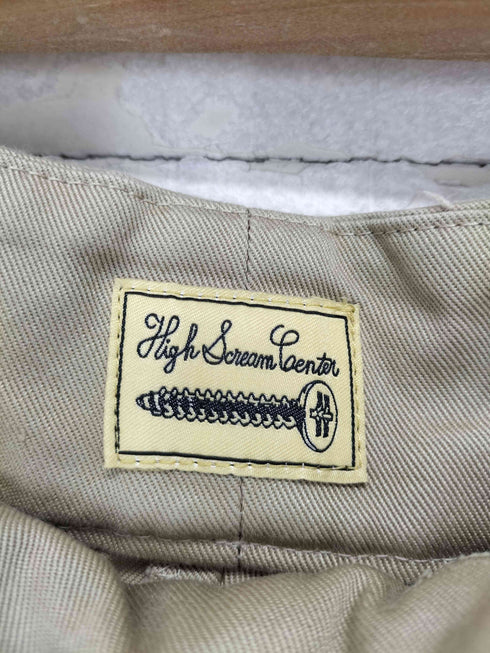 HIGH SCREAM CENTER NO TUCK CHINO TROUSERS domestic メンズ M