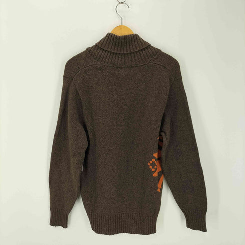 エディーバウアー Eddie Bauer 00s ショールカラー グラフィックデザイン コットンニット メンズ JPN:M