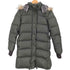 バーバリーブルーレーベル BURBERRY BLUE LABEL 裏地 グレー ノバチェック ラクーンファー 2WAY スナップボタン スタンドネック ダウン コート レディース EUR:38