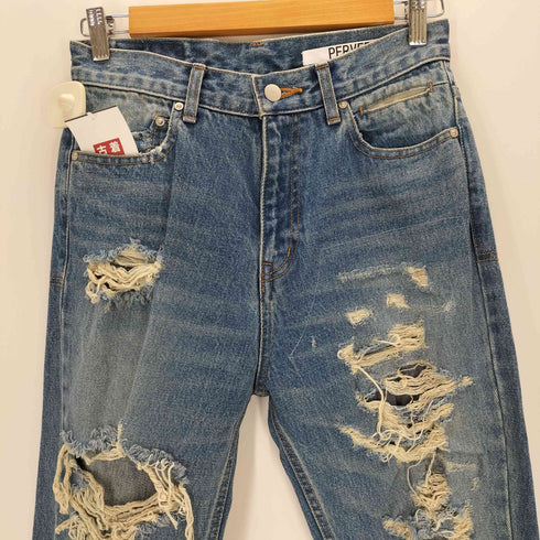 パーバーズ PERVERZE クラッシュデニムパンツ レディース JPN:0