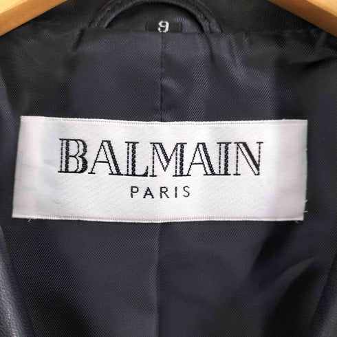 バルマンパリ BALMAIN PARIS シープレザー 3B テーラード ジャケット レディース JPN:9号