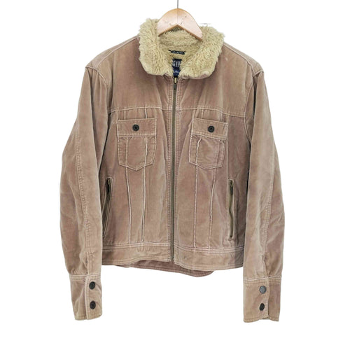ギャップ Gap STRETCH 00S 襟ボアベロアジップブルゾン メンズ S