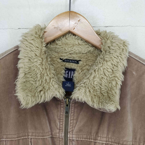 ギャップ Gap STRETCH 00S 襟ボアベロアジップブルゾン メンズ S