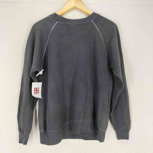 ヘインズ Hanes HER WAY MADE IN USA イーグルラメプリント ラグランスウェット メンズ L