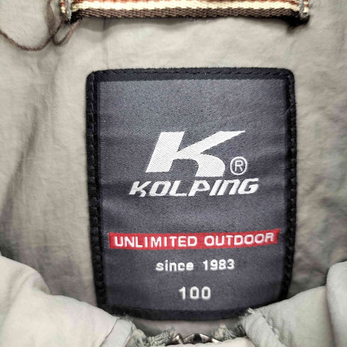 KOLPING 裏地 キルティング ラバー ロゴ ステンカラー コート メンズ 100
