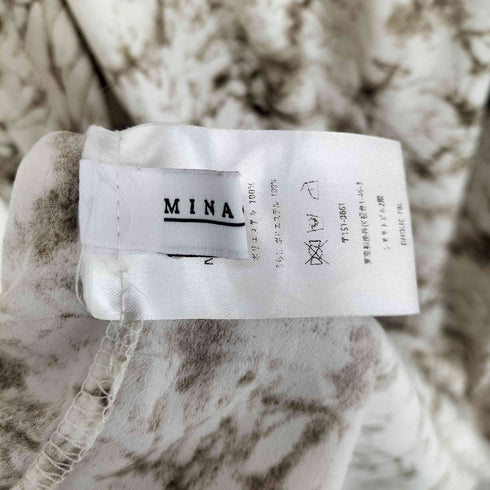minagram 総柄ギャザーデザインキャミワンピース レディース