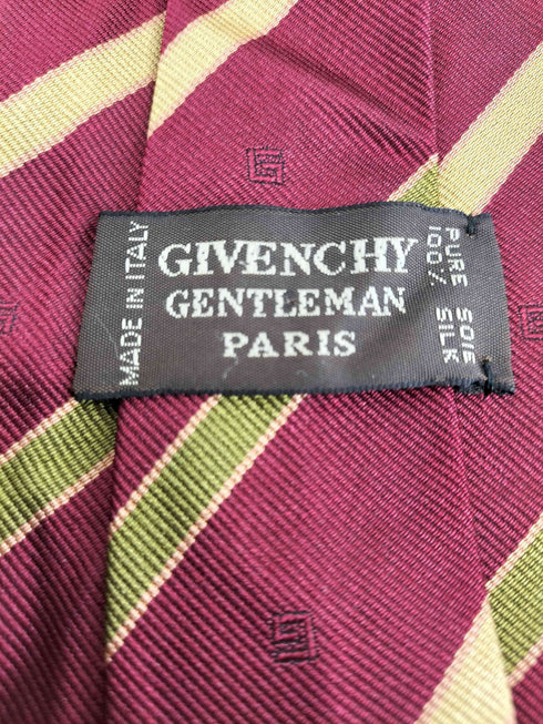 ジバンシィ GIVENCHY GENTLEMAN PARIS ストライプ柄シルクネクタイ メンズ