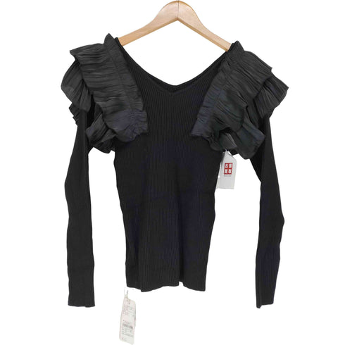 リエンダ rienda 21AW ショルダーダブルフリルKnit TOP レディース FREE