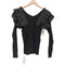リエンダ rienda 21AW ショルダーダブルフリルKnit TOP レディース FREE