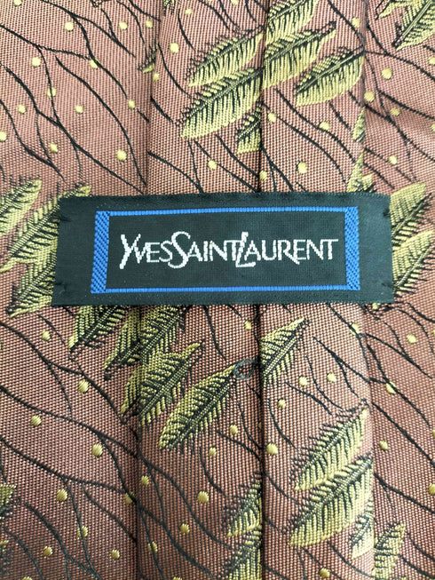 イヴサンローラン Yves Saint Laurent 総柄ネクタイ メンズ