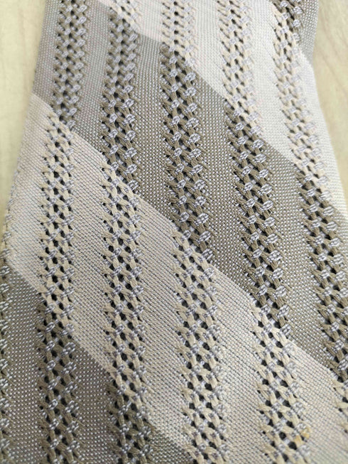 イッセイミヤケ ISSEY MIYAKE 80S 織柄切替ストライプネクタイ メンズ
