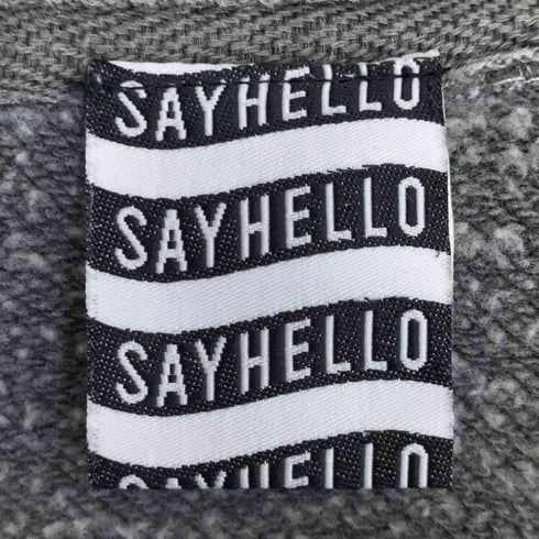 セイハロー SAYHELLO ピグメントダイ 胸ロゴ刺繍 パーカー メンズ import:M