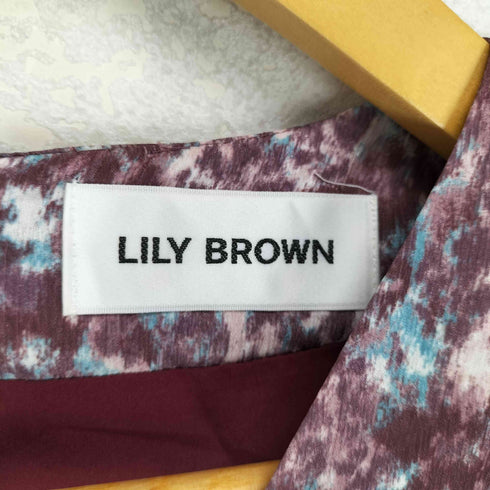 リリーブラウン Lily Brown 22AW ほぐしフラワーサテンプリーツOP レディース ONE SIZE