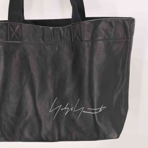 ヨウジヤマモト Yohji Yamamoto SIGNATURE LEATHER MINI TOTE BAG メンズ