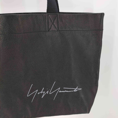 ヨウジヤマモト Yohji Yamamoto SIGNATURE LEATHER MINI TOTE BAG メンズ