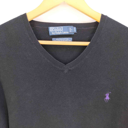 ポロバイラルフローレン Polo by RALPH LAUREN ポニー刺繍 Vネック ピマ コットン ニット メンズ import:XL