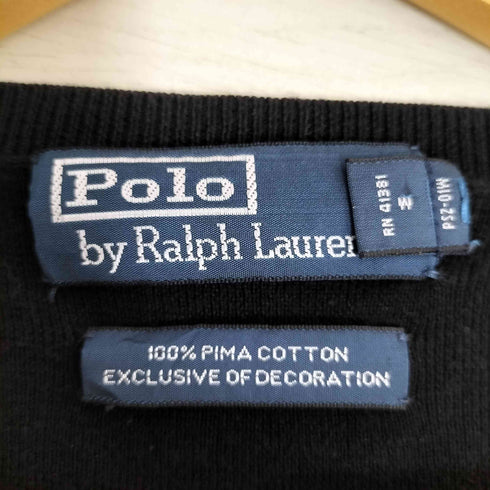 ポロバイラルフローレン Polo by RALPH LAUREN ポニー刺繍 Vネック ピマ コットン ニット メンズ import:XL