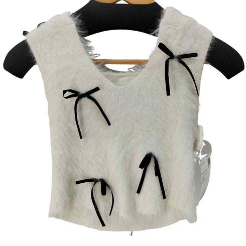 エピヌ epine ribbon shaggy knit hoodie レディース