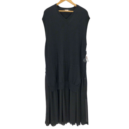 ブラックコムデギャルソン BLACK COMME des GARCONS ニットドッキング ノースリーブワンピース レディース JPN:M