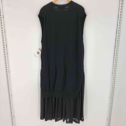 ブラックコムデギャルソン BLACK COMME des GARCONS ニットドッキング ノースリーブワンピース レディース JPN:M