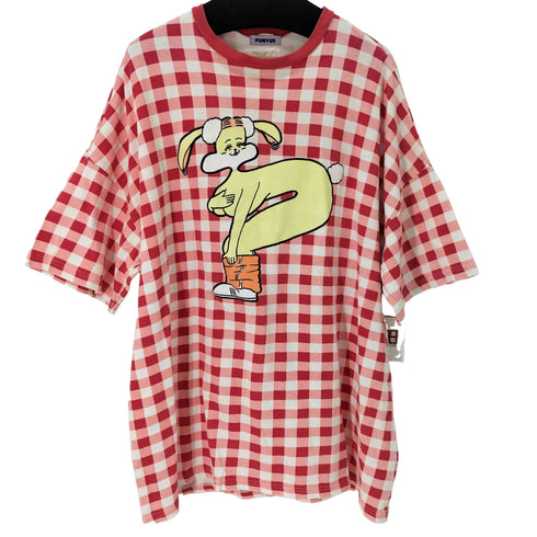 プニュズ PUNYUS ギンガムチェックバニーTシャツ レディース FREE