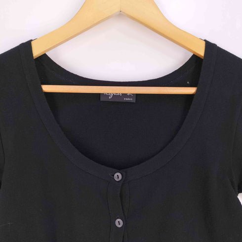 アニエスベー agnes b. PARIS ショートスリーブ ニットカーディガン レディース