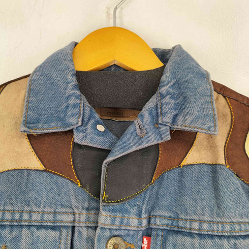 リーバイス Levis USA製 57508-0214 リメイクレザー デニムジャケット レディース JPN:M