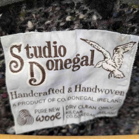 STUDIO DONEGAL アイルランド製 ハンドクラフト ウール ポンチョ メンズ