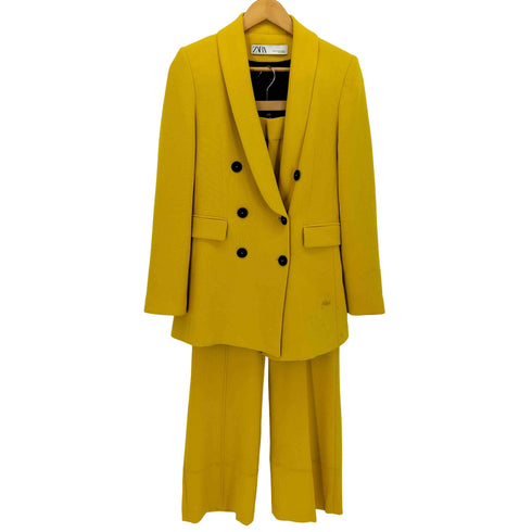 ザラ ZARA COSTUME VESTE BLAZER ダブルブレスト テーラードジャケット フレアスラックス レディース xs