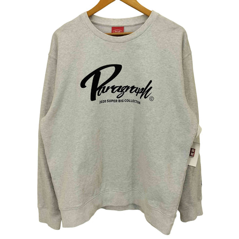 パラグラフ PARAGRAPH ロゴプリント クルーネックスウェット メンズ