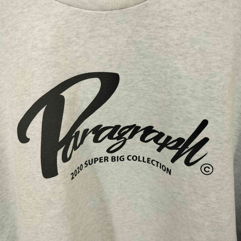 パラグラフ PARAGRAPH ロゴプリント クルーネックスウェット メンズ