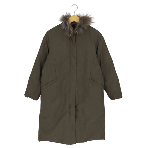 ユナイテッドアローズグリーンレーベルリラクシング UNITED ARROWS green label relaxing 2WAY ファー ノーステッチ ダウン コート レディース 34