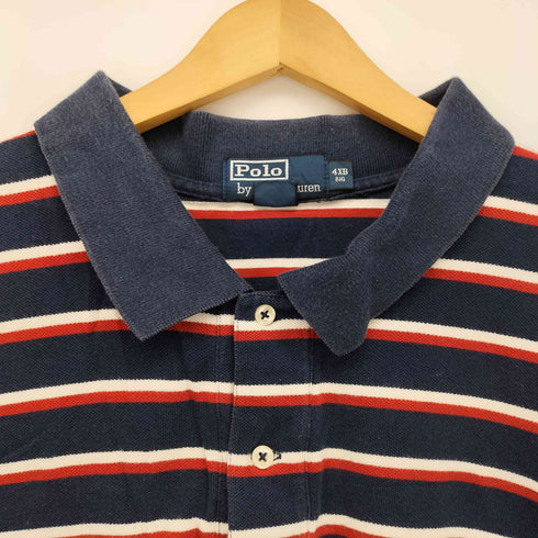 ポロバイラルフローレン Polo by RALPH LAUREN ポニー刺繍 ボーダー柄 S/S ポロシャツ メンズ 4XB
