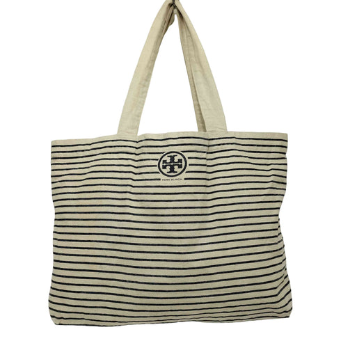 トリーバーチ TORY BURCH ボーダー キャンバス トートバッグ レディース