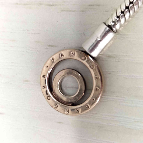 パンドラ PANDORA 925刻印 ハートチャームチェーンブレスレット レディース