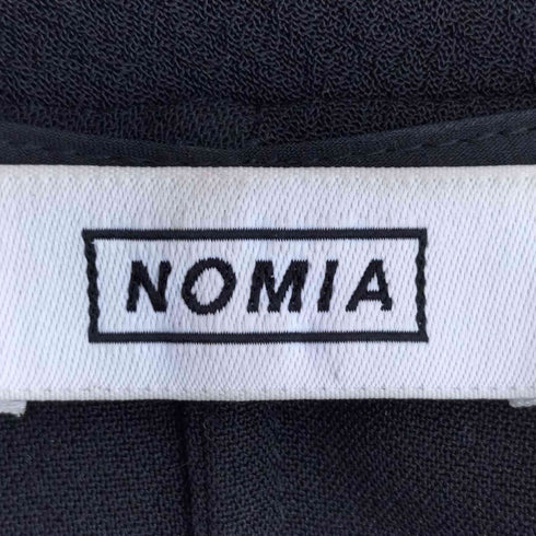 NOMIA フロントジップ ノースリーブ クロップドレングス オールインワン レディース 0