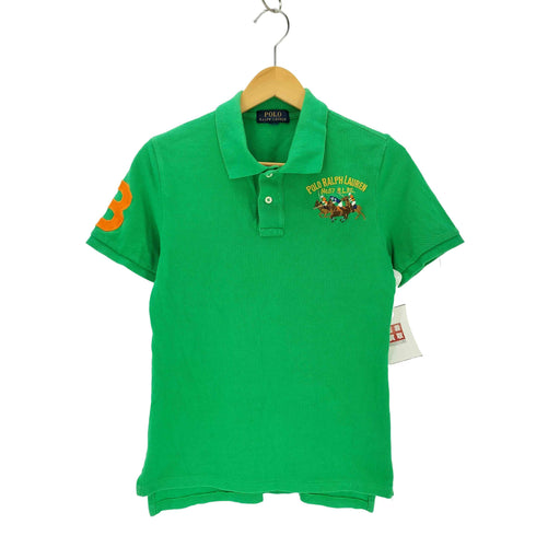 ポロラルフローレン POLO RALPH LAUREN ナンバリング ポニー刺しゅう 鹿の子ポロシャツ レディース