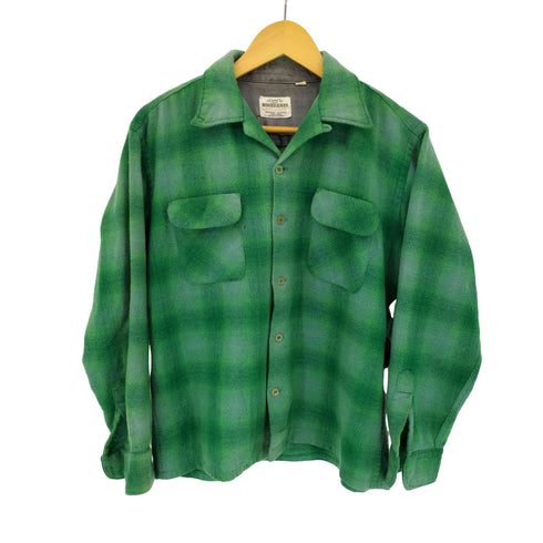 WINTER HAVEN 60S ウール混 フラップポケット L/S シャドーチェック シャツ メンズ JPN:L