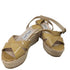 ジミーチュウ JIMMY CHOO ウェッジソールサンダル クロスストラップ レディース EUR:34