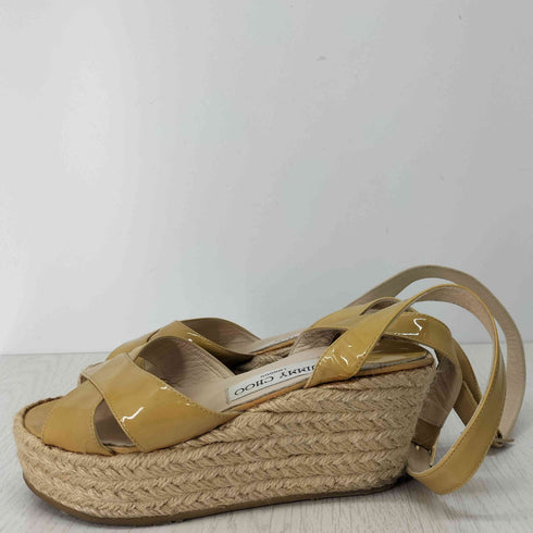 ジミーチュウ JIMMY CHOO ウェッジソールサンダル クロスストラップ レディース EUR:34
