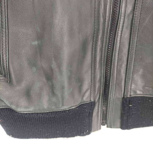 リーバイス LEVI STRAUSS&CO リブ切替 レザージップアップブルゾン メンズ JPN:M
