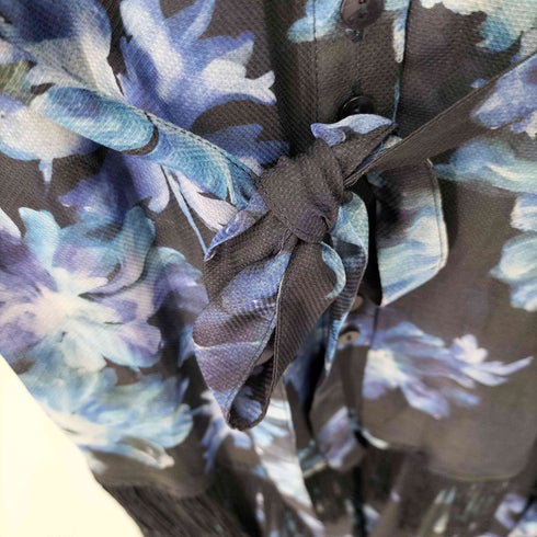 リリーブラウン Lily Brown 大花柄フリンジワンピース レディース ONE SIZE