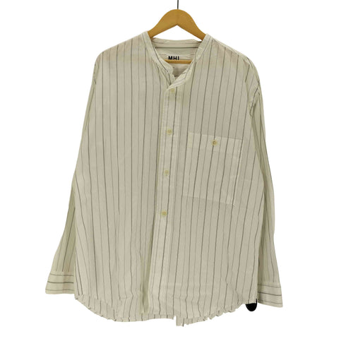 エムエイチエル MHL. GRAPHIC COTTON STRIPE SHIRT メンズ JPN:L